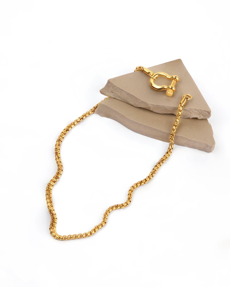 TAAHIRA Mahi Round Chain Lock Necklace - Image 2